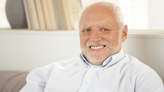 Happy smiling male patient